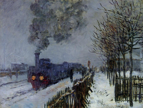Trem na neve (Claude Monet) - Reprodução com Qualidade Museu