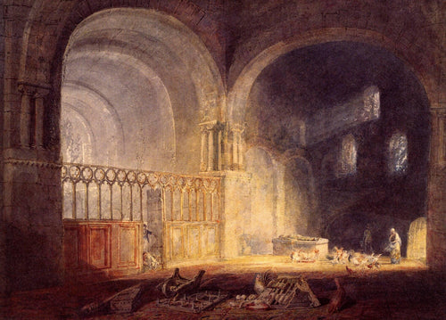 Transepto de Ewenny Priory, Glamorganshire (Joseph Mallord William Turner) - Reprodução com Qualidade Museu
