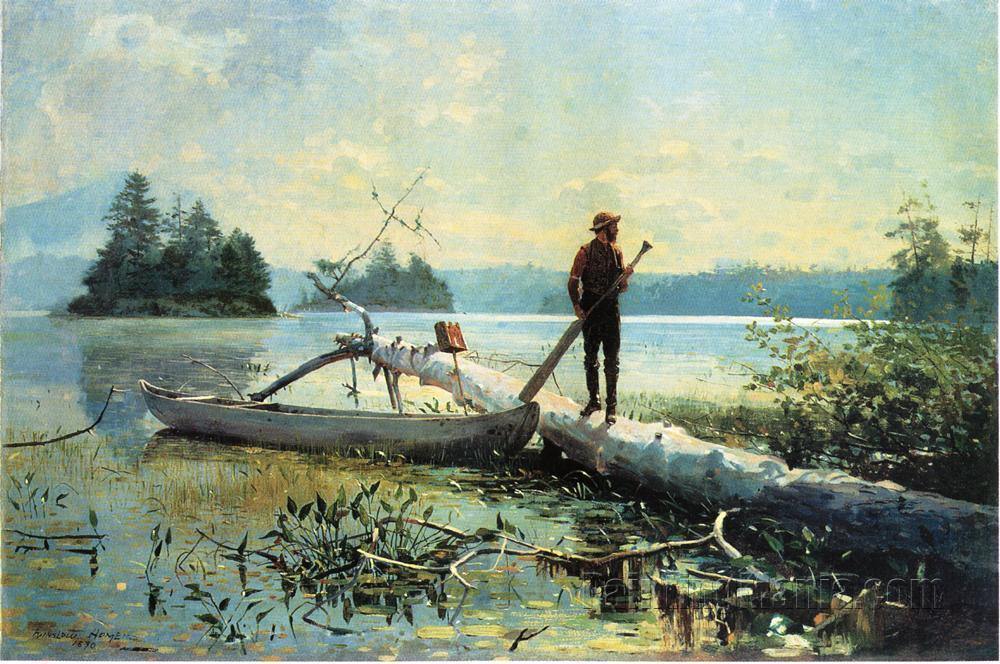 The Trapper Adirondacks (Winslow Homer) - Reprodução com Qualidade Museu