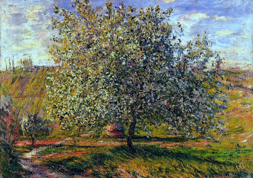 Árvore em flor perto de Vetheuil (Claude Monet) - Reprodução com Qualidade Museu