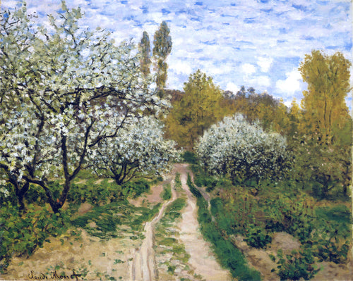 Árvores em flor (Claude Monet) - Reprodução com Qualidade Museu