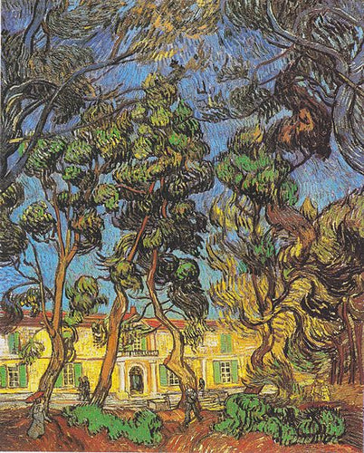 Árvores no jardim do Hospital Saint Paul (Vincent Van Gogh) - Reprodução com Qualidade Museu