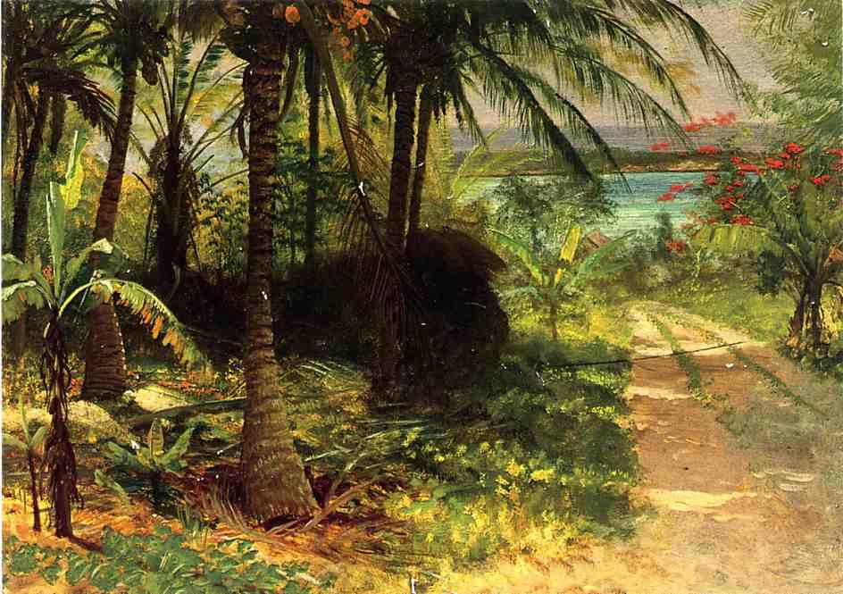 Paisagem Tropical (Albert Bierstadt) - Reprodução com Qualidade Museu