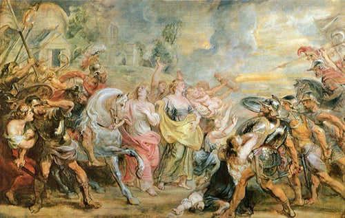 Trégua entre romanos e sabinianos (Peter Paul Rubens) - Reprodução com Qualidade Museu