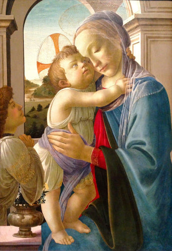 Virgem e criança com um anjo (Sandro Botticelli) - Reprodução com Qualidade Museu