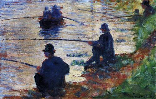 Pescadores (Georges Seurat) - Reprodução com Qualidade Museu