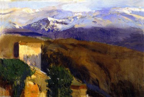 Sierra Nevada, Granada (Joaquin Sorolla) - Reprodução com Qualidade Museu