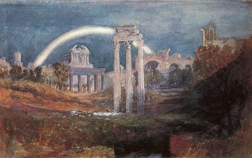 Roma, o fórum com um arco-íris (Joseph Mallord William Turner) - Reprodução com Qualidade Museu