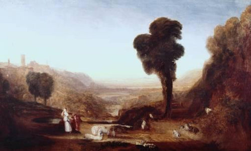 Paisagem, Cristo e a Mulher Samaria (Joseph Mallord William Turner) - Reprodução com Qualidade Museu