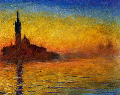 Crepúsculo Veneza (Claude Monet) - Reprodução com Qualidade Museu