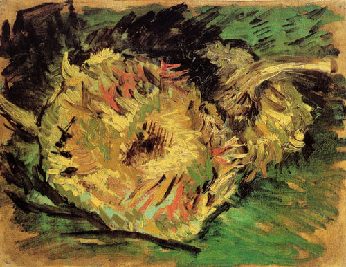 Dois girassóis cortados (Vincent Van Gogh) - Reprodução com Qualidade Museu
