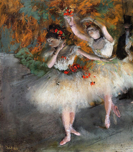 Dois dançarinos entrando no palco (Edgar Degas) - Reprodução com Qualidade Museu