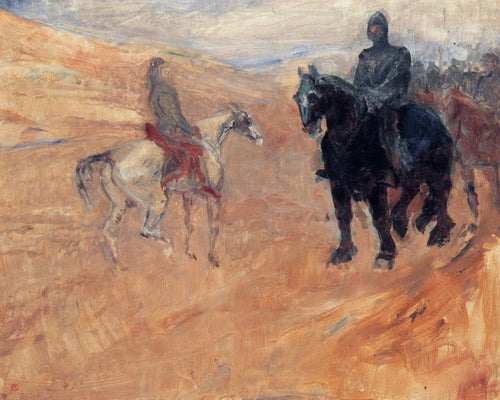 Dois cavaleiros em armadura (Henri de Toulouse-Lautrec) - Reprodução com Qualidade Museu