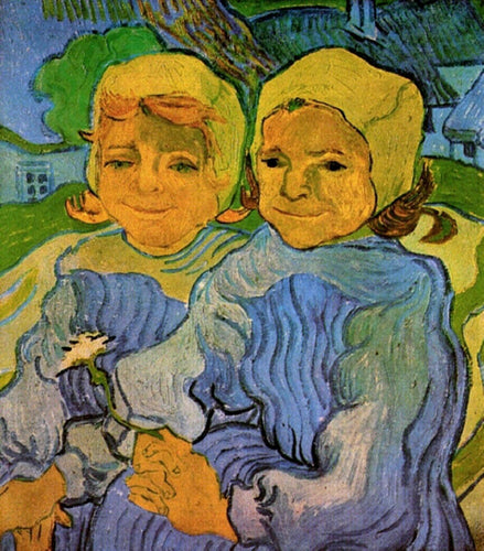Duas meninas (Vincent Van Gogh) - Reprodução com Qualidade Museu