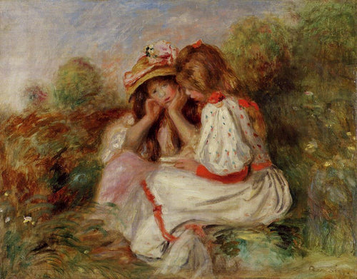 Duas meninas (Pierre-Auguste Renoir) - Reprodução com Qualidade Museu