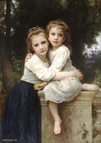 Duas irmãs (William-Adolphe Bouguereau) - Reprodução com Qualidade Museu