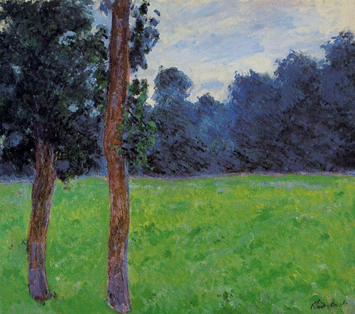 Duas árvores em um prado (Claude Monet) - Reprodução com Qualidade Museu