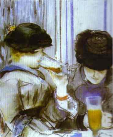 Duas mulheres bebendo cerveja (Edouard Manet) - Reprodução com Qualidade Museu