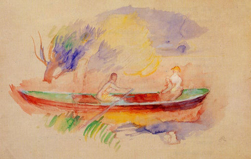 Duas mulheres em um barco a remo (Pierre-Auguste Renoir) - Reprodução com Qualidade Museu