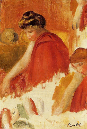 Duas mulheres em túnicas vermelhas (Pierre-Auguste Renoir) - Reprodução com Qualidade Museu