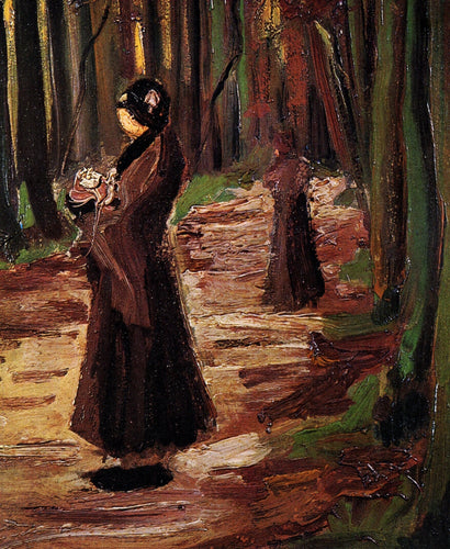 Duas Mulheres na Floresta (Vincent Van Gogh) - Reprodução com Qualidade Museu