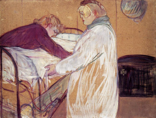 Duas mulheres fazendo a cama (Henri de Toulouse-Lautrec) - Reprodução com Qualidade Museu