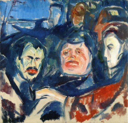Três homens (Edvard Munch) - Reprodução com Qualidade Museu