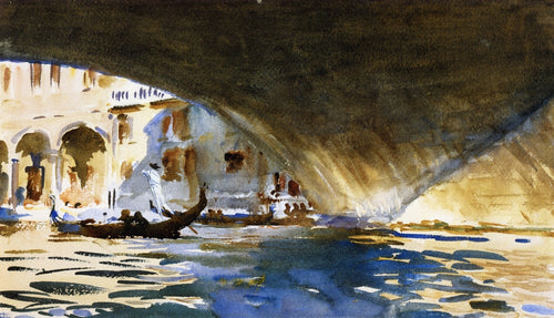 Sob a ponte Rialto (John Singer Sargent) - Reprodução com Qualidade Museu
