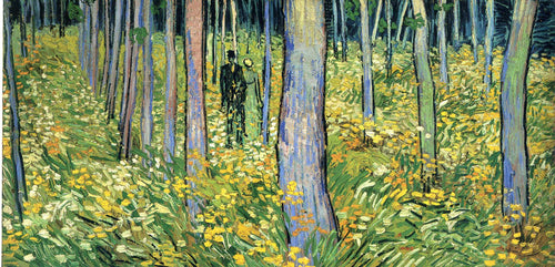 Vegetação rasteira com duas figuras (Vincent Van Gogh) - Reprodução com Qualidade Museu