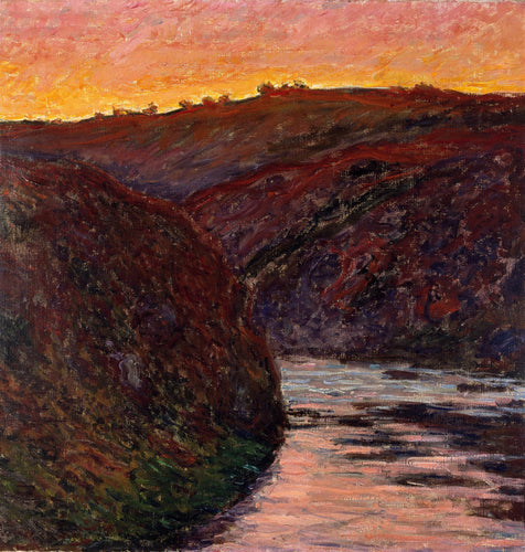 Vale do pôr do sol de Creuse (Claude Monet) - Reprodução com Qualidade Museu