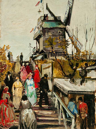 Moinho Le Blute Fin (Vincent Van Gogh) - Reprodução com Qualidade Museu