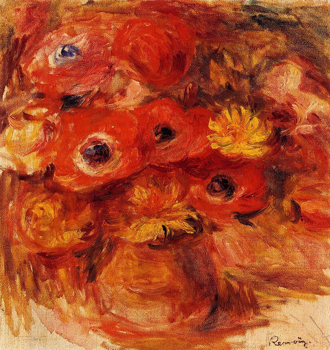 Vaso de anêmonas (Pierre-Auguste Renoir) - Reprodução com Qualidade Museu