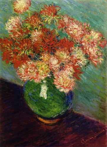 Vaso de crisântemos (Claude Monet) - Reprodução com Qualidade Museu