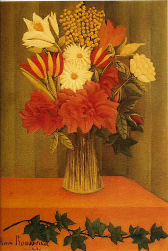 Vaso de flores (Henri Rousseau) - Reprodução com Qualidade Museu