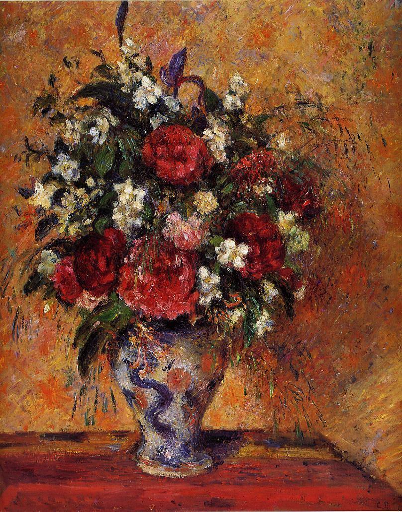 Vaso de flores (Camille Pissarro) - Reprodução com Qualidade Museu