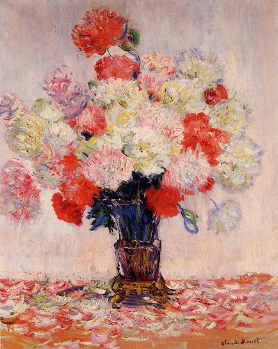 Vaso de peônias (Claude Monet) - Reprodução com Qualidade Museu