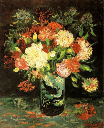 Vaso Com Cravos (Vincent Van Gogh) - Reprodução com Qualidade Museu