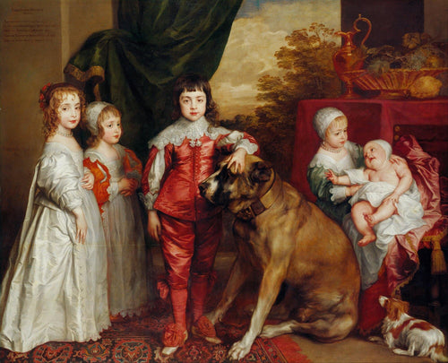 Os cinco filhos mais velhos de Carlos I (Anthony van Dyck) - Reprodução com Qualidade Museu