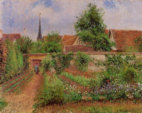Horta, manhã nublada, Eragny (Camille Pissarro) - Reprodução com Qualidade Museu