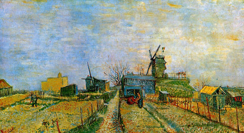 Horta em Montmartre (Vincent Van Gogh) - Reprodução com Qualidade Museu