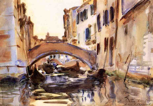 Canal veneziano (John Singer Sargent) - Reprodução com Qualidade Museu
