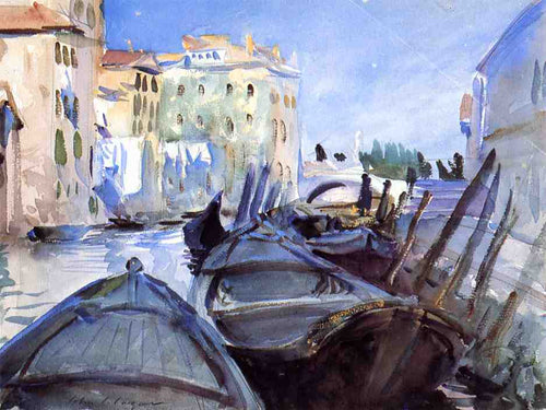 Cena do canal veneziano (John Singer Sargent) - Reprodução com Qualidade Museu