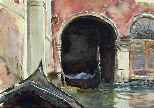 Canal veneziano (John Singer Sargent) - Reprodução com Qualidade Museu