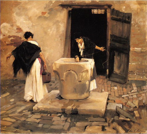 Portadores de água venezianos (John Singer Sargent) - Reprodução com Qualidade Museu