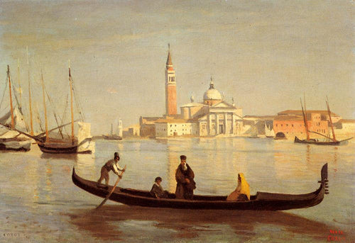 Gôndola de Veneza no Grande Canal