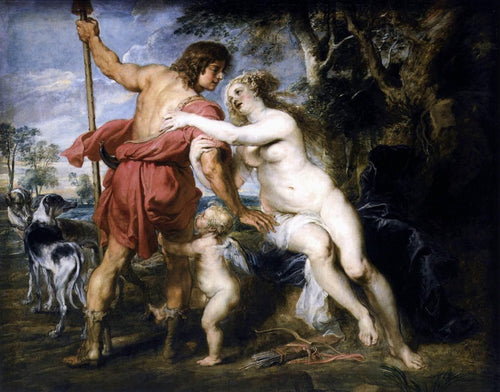 Venus Und Adonis (Peter Paul Rubens) - Reprodução com Qualidade Museu