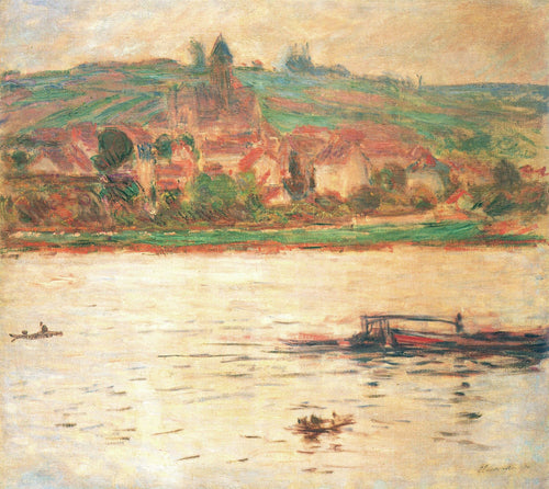 Barcaça Vetheuil no Sena (Claude Monet) - Reprodução com Qualidade Museu