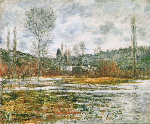 Vetheuil, Prairie Inondee (Claude Monet) - Reprodução com Qualidade Museu