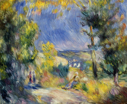 Ver perto de Antibes (Pierre-Auguste Renoir) - Reprodução com Qualidade Museu