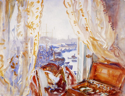 Vista de uma janela, Gênova (John Singer Sargent) - Reprodução com Qualidade Museu